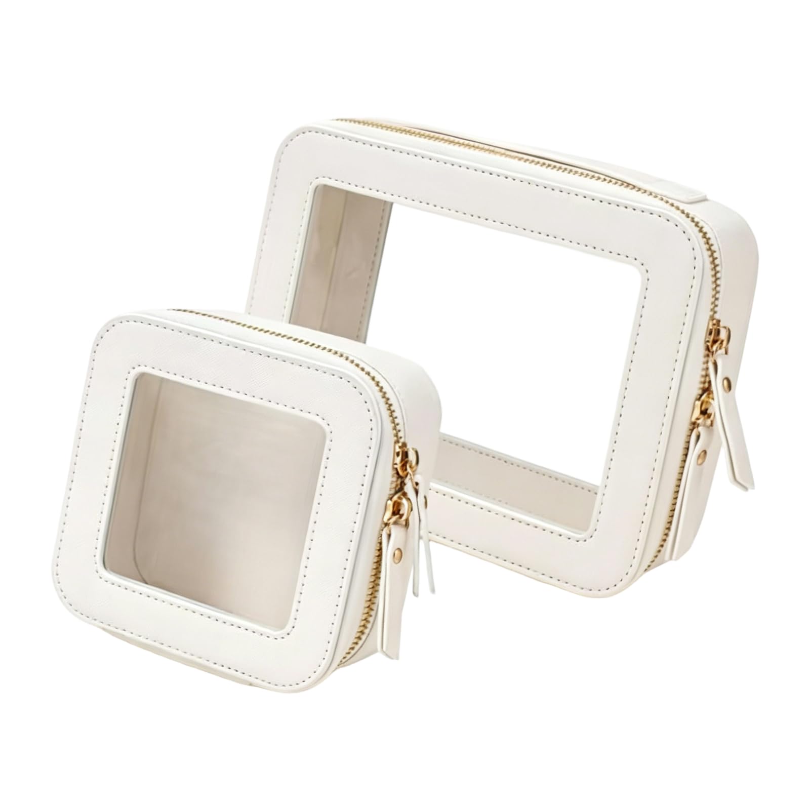 Borsa porta trucchi fantasia con sezione anteriore trasparente, ideale per i viaggi e l ' uso quotidiano Elegante custodia per cosmetici
