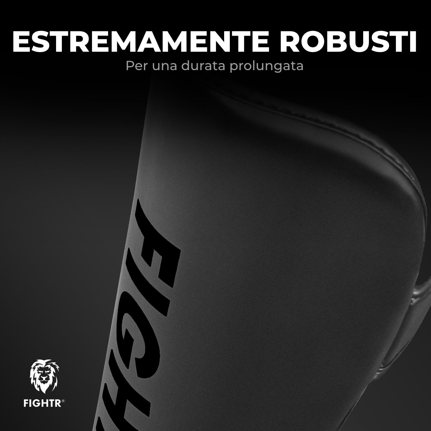 FIGHTR® Parastinchi spessi - con una vestibilità perfetta e un'imbottitura ideale | Protezione spessa per i calci in kickboxing, MMA, Muay Thai e altre arti marziali