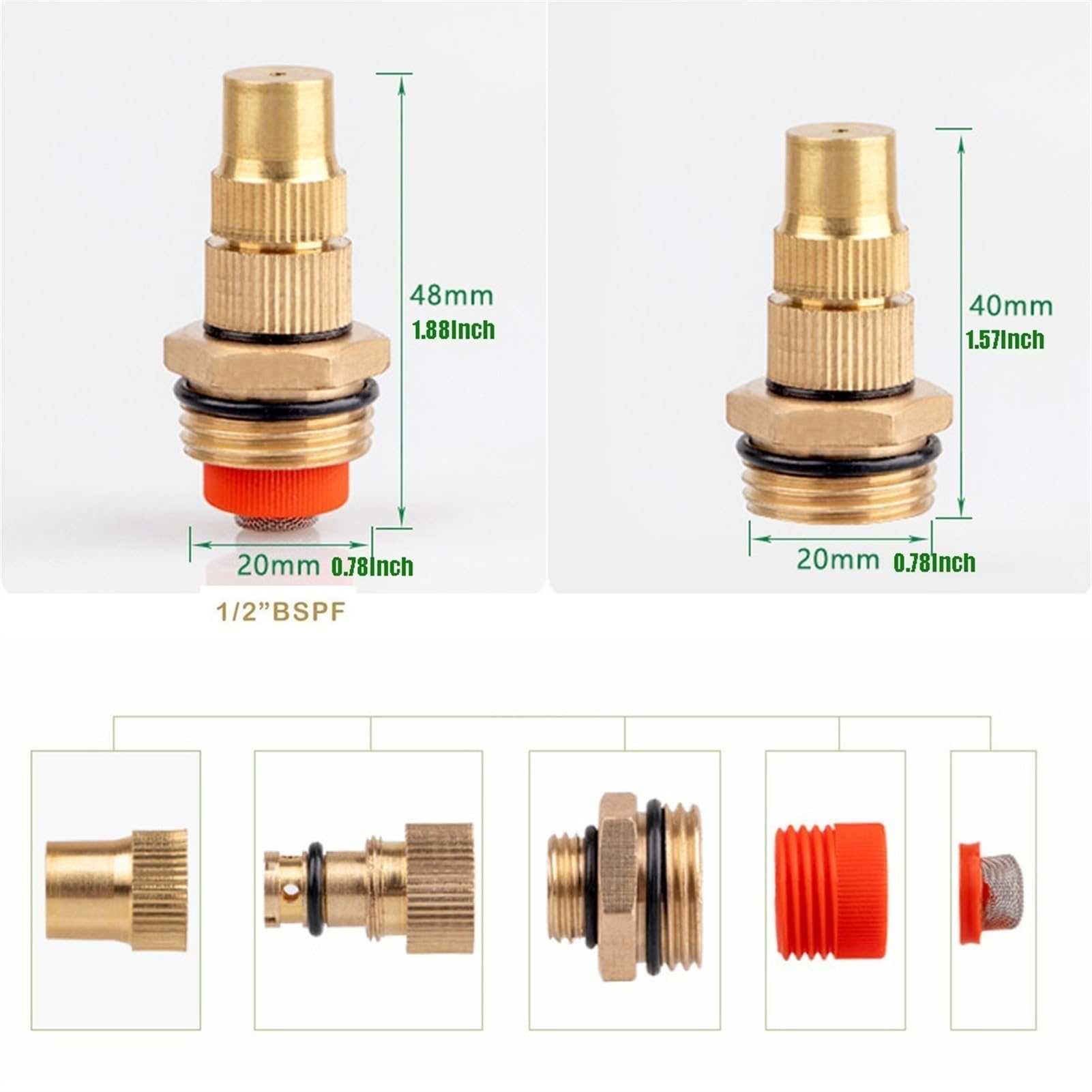 Sisteme de refrigeración de nebulización para Obras de construcción, a Prueba de Polvo, Kit Nebulizador Terraza Jardín con Ajustable Boquilla, Boquilla Kit de Riego Automático (Size:30m)