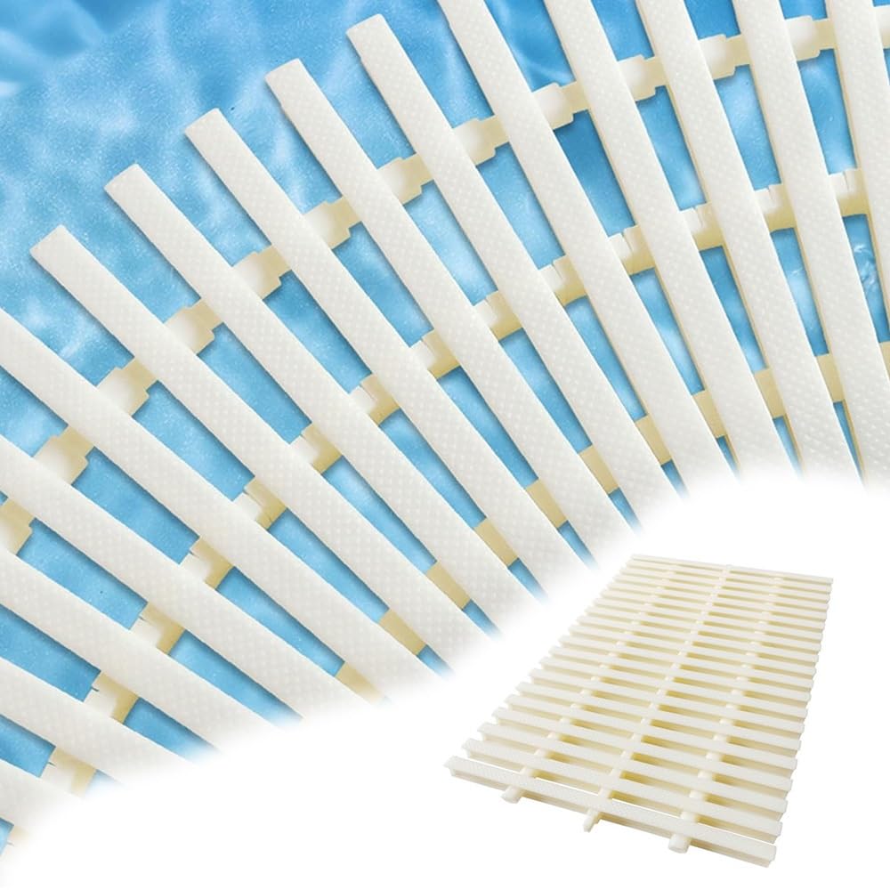 Antiscivolo Griglia di Sfioro in Plastica, Griglia per Canaletta per Piscina, Griglia di Scarico Splicabile Griglia per Fognatura per Piscina ﻿(100x30x2.4cm)