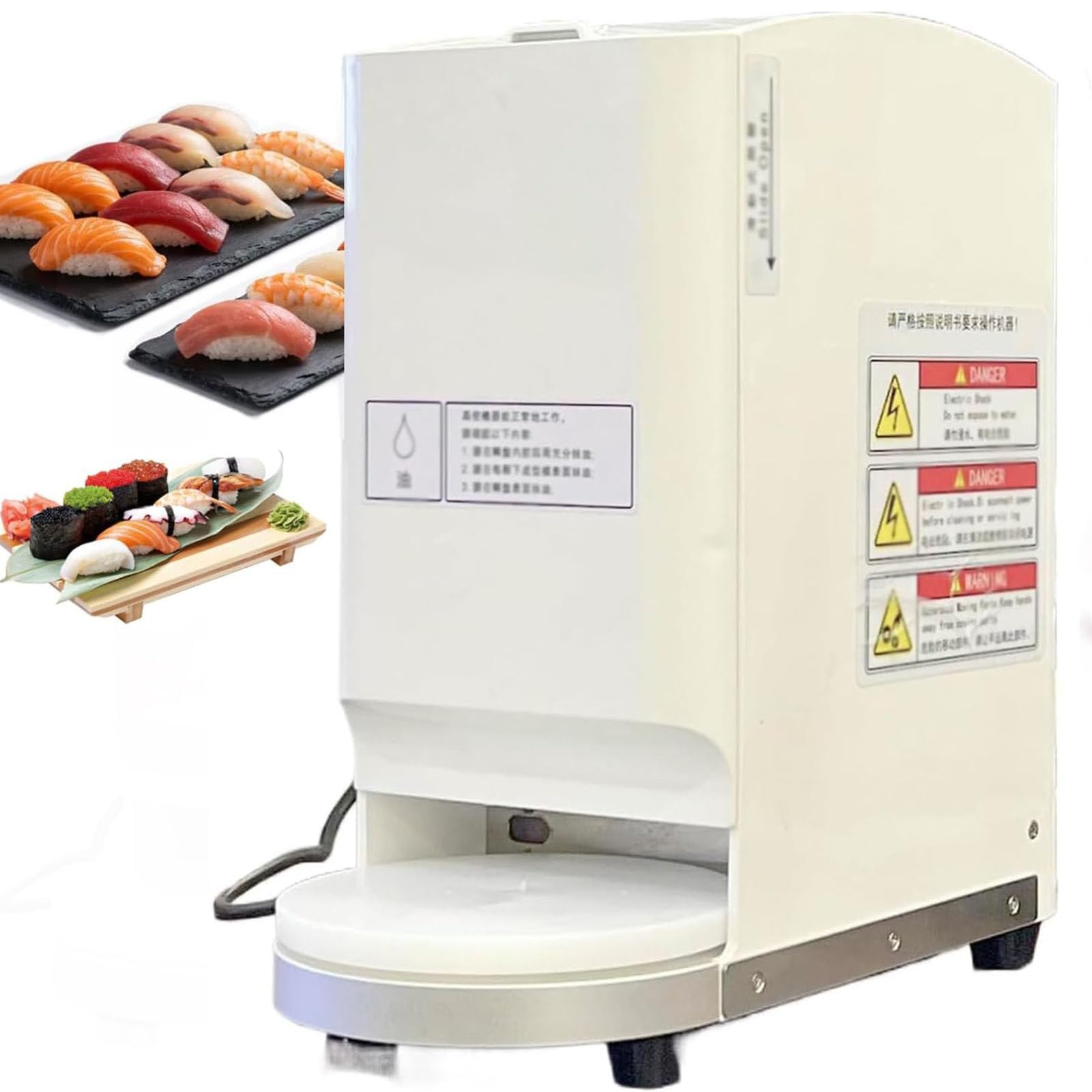Máquina automática Comercial para Hacer Bolas de arroz para Sushi con 5 moldes, 60 W, Densidad Ajustable, máquina automática para Hacer Bases Sushi, Alta Velocidad producción y Moldeado de precisión.