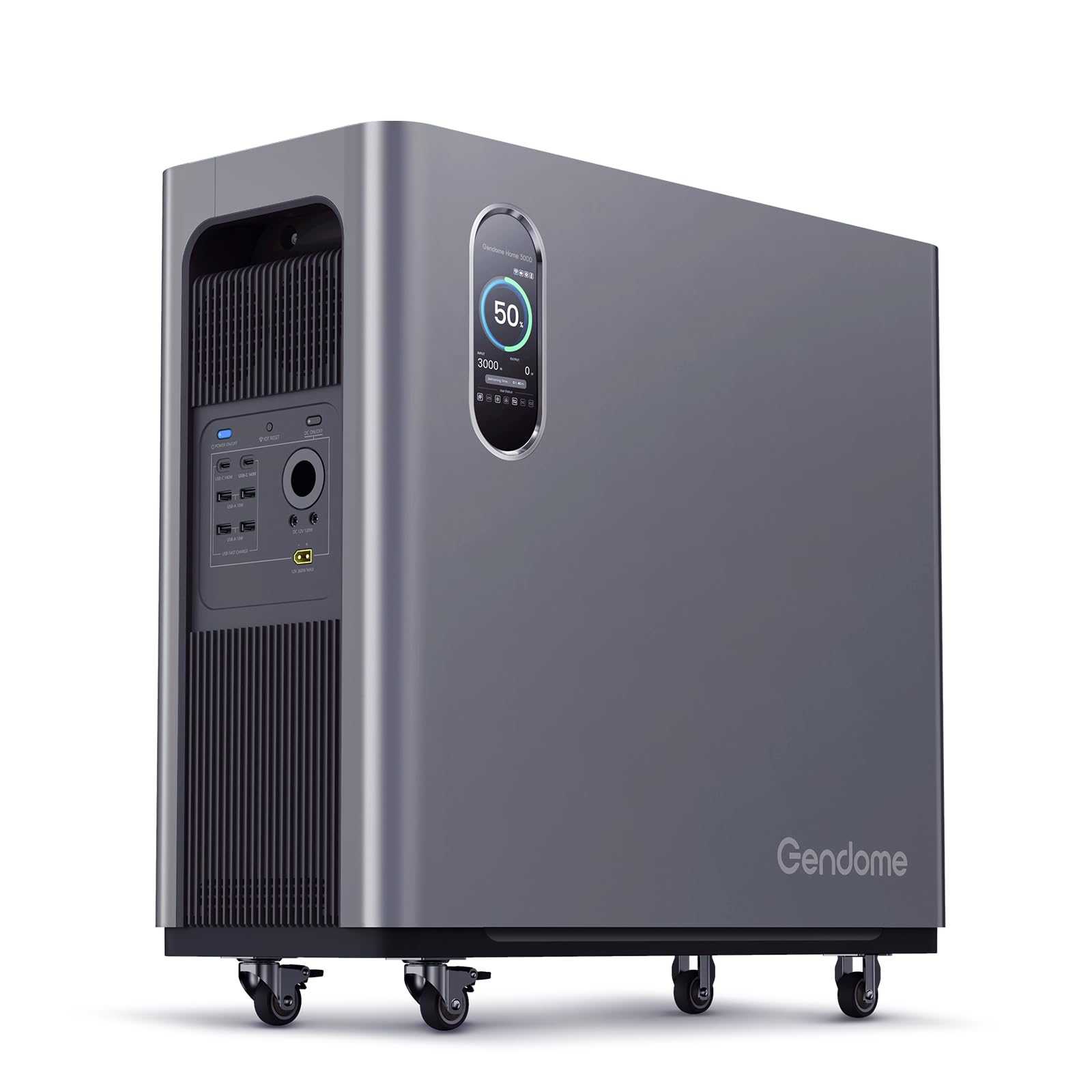 Gendome Portable Power Station Home3000 3072Wh LiFePO Battery 3000W AC 140W USB-C Output 17 Output Ports Power Station