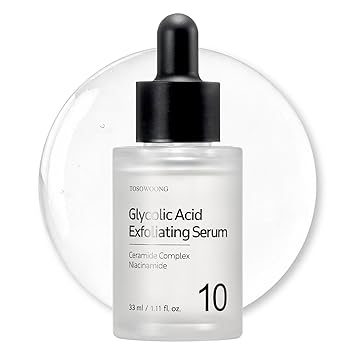 TOSOWOONG Glycolic Acid 10% Exfoliating Serum, 1.11 fl. oz.