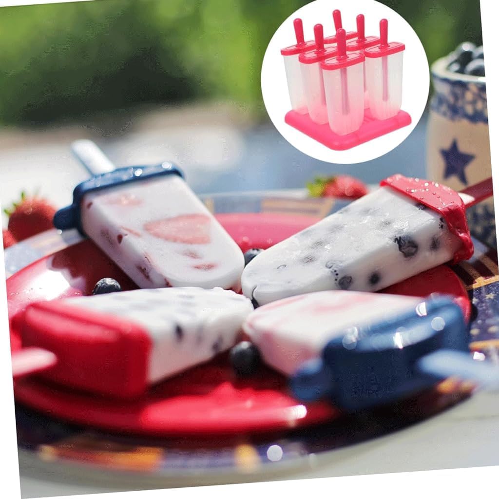Ice Ice Cream Mould, DIY Forma do lodów na patyku 6 szt. Formy do lodów na patyku wielokrotnego użytku z PP przeznaczonego do kontaktu z żywnością