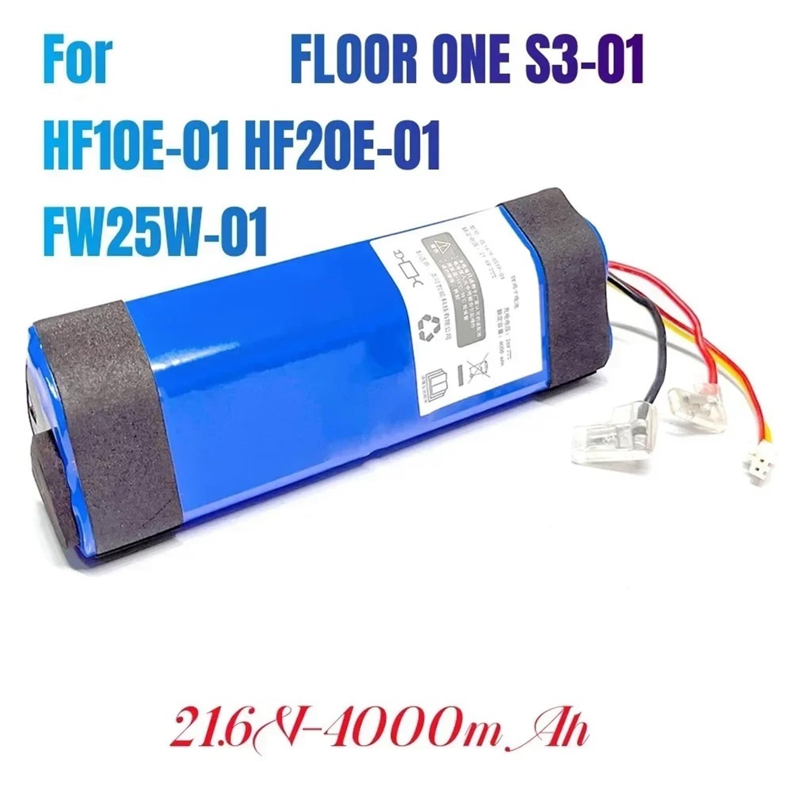 Batería De 4000 MAh, Compatible Con Tineco, FLOOR ONE 1.0 FW25M-01 FW25W-01 FW09010ECN HF10E-01 HF20E-01 S3-01.(2pcs)
