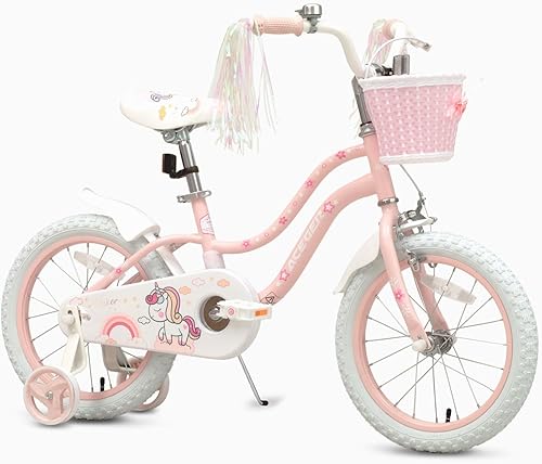 Miniatura 7 de Bicicleta estilo princesa para niñas con canasta para niños y niñas pequeñas de 2 a 13 años, bicicleta de 12, 14, 16, 18 pulgadas para niños con