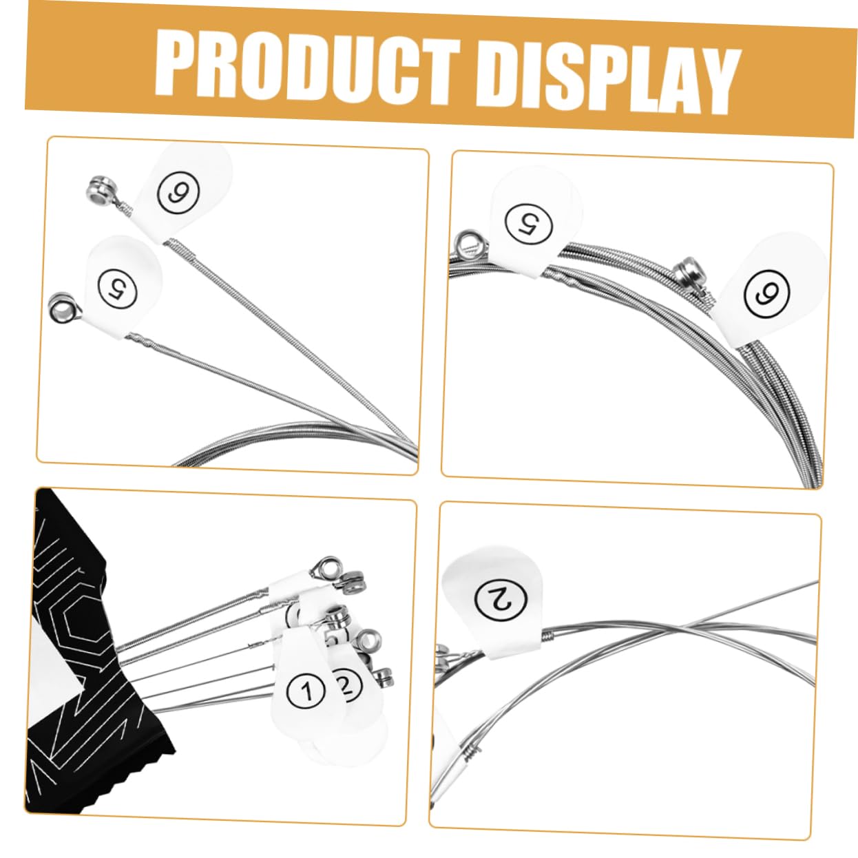 Abaodam 6Pcs Electric Guitar String Replacement Durable Guitar Accessories for Electric Guitars Sound Rich Resonance present for Musicians