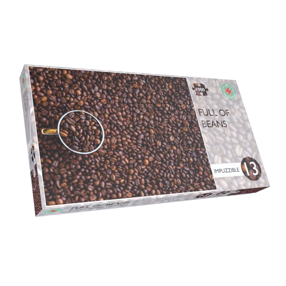 Rompecabezas de 1000 Piezas más difícil - Impuzzibles Imposible Lleno de café - 66 x 50 cm - para Amantes del café, un Regalo audaz y desafiante para Adultos.