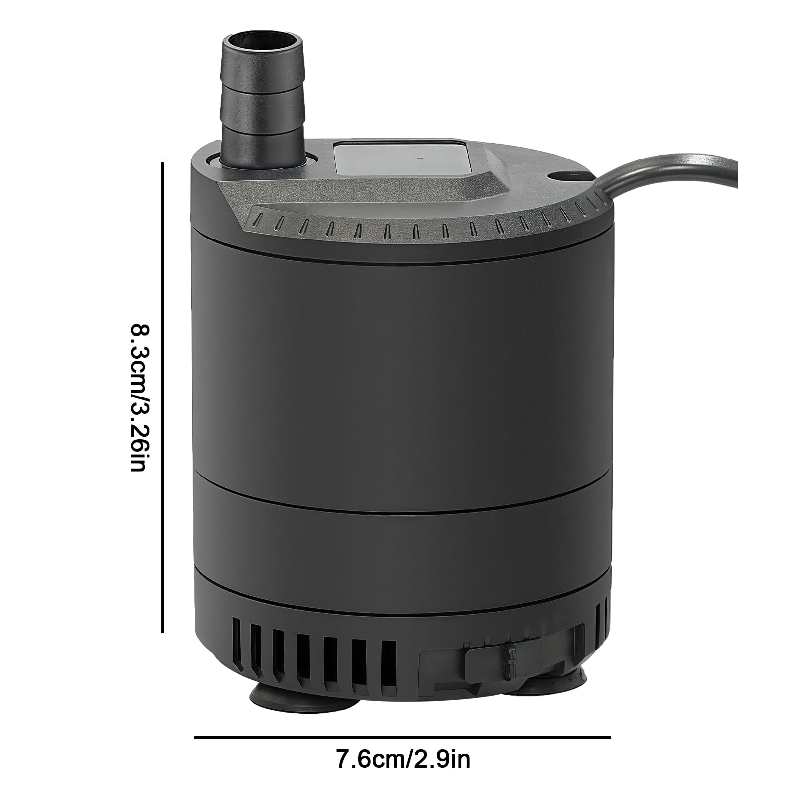 Pompa do oczka wodnego do użytku na zewnątrz, 20 W, 1500 l/h, bardzo cicha pompa fontannowa z regulowaną ilością tłoczenia, mini pompa wodna do stawu ogrodowego, akwarium, wodospadu, fontanny