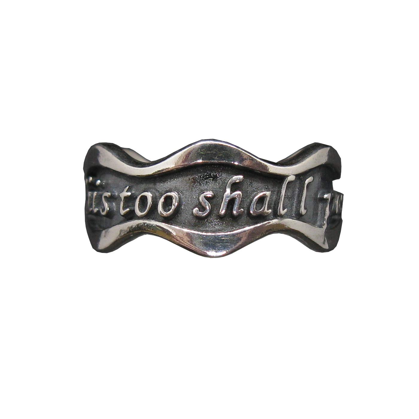 Sterling Silber Ring Wellenband Solide 925 This Too Shall Pass R002085 EMPRESS