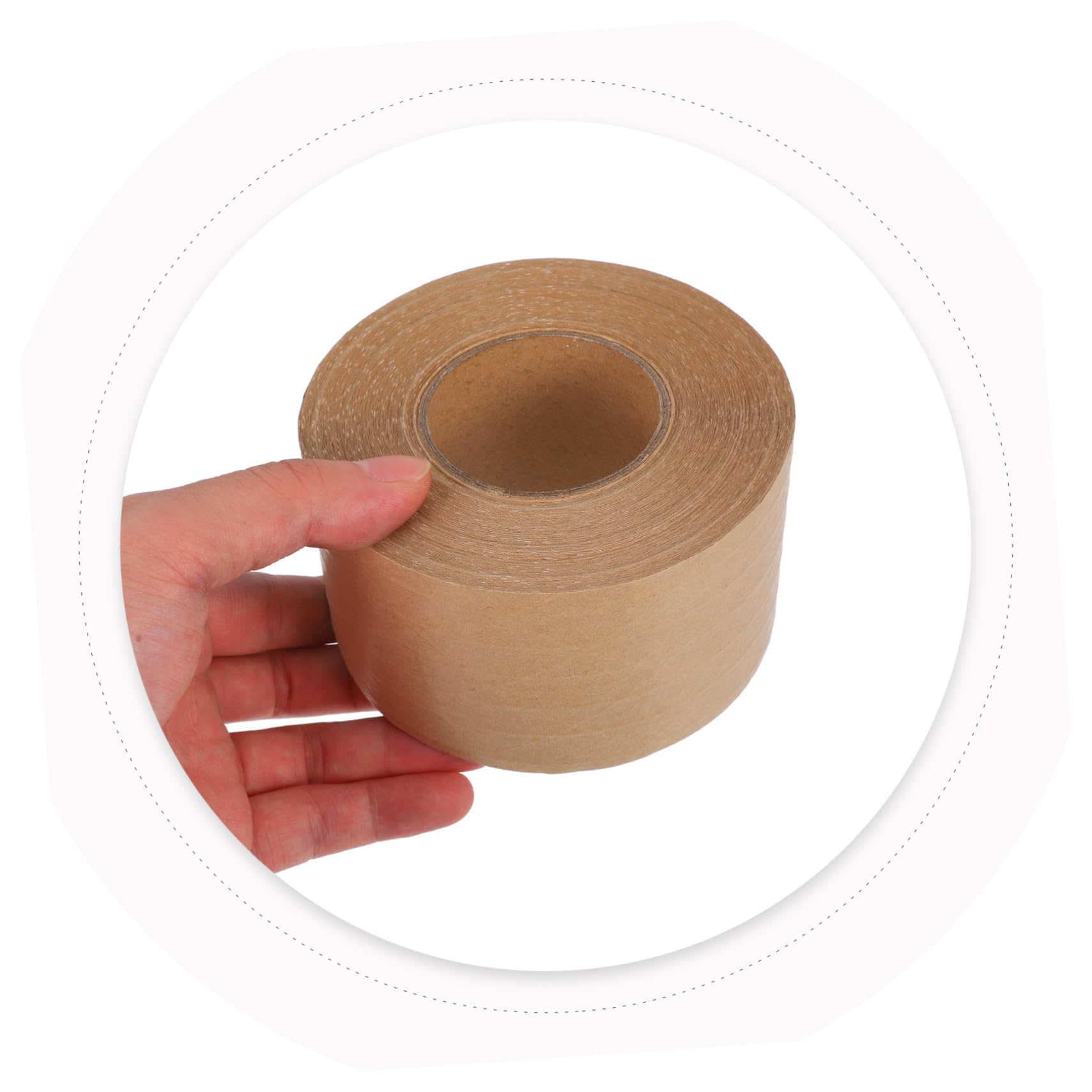 2 pièces Ruban Adhésif Gommé Kraft Marron Renforcé Adhésif à Activation à Eau Ruban Résistant et Facile à Déchirer pour Cartons Expédition