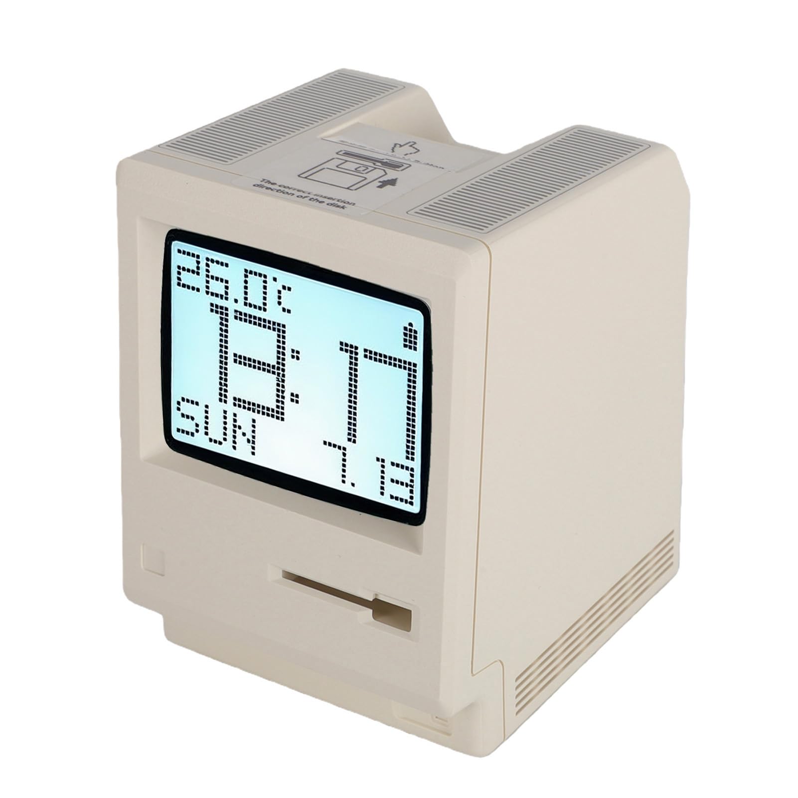Despertador Retro LCD con Función de Luz Cálida