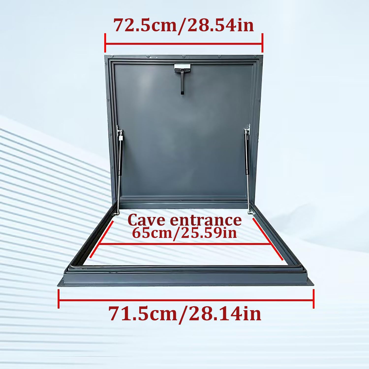 Claraboyas de Techo, claraboyas de Techo de Acero galvanizado, claraboyas de Techo Grandes, Ventanas de Techo, áticos, sótanos, escaleras de sótano, A01, 100x100cm