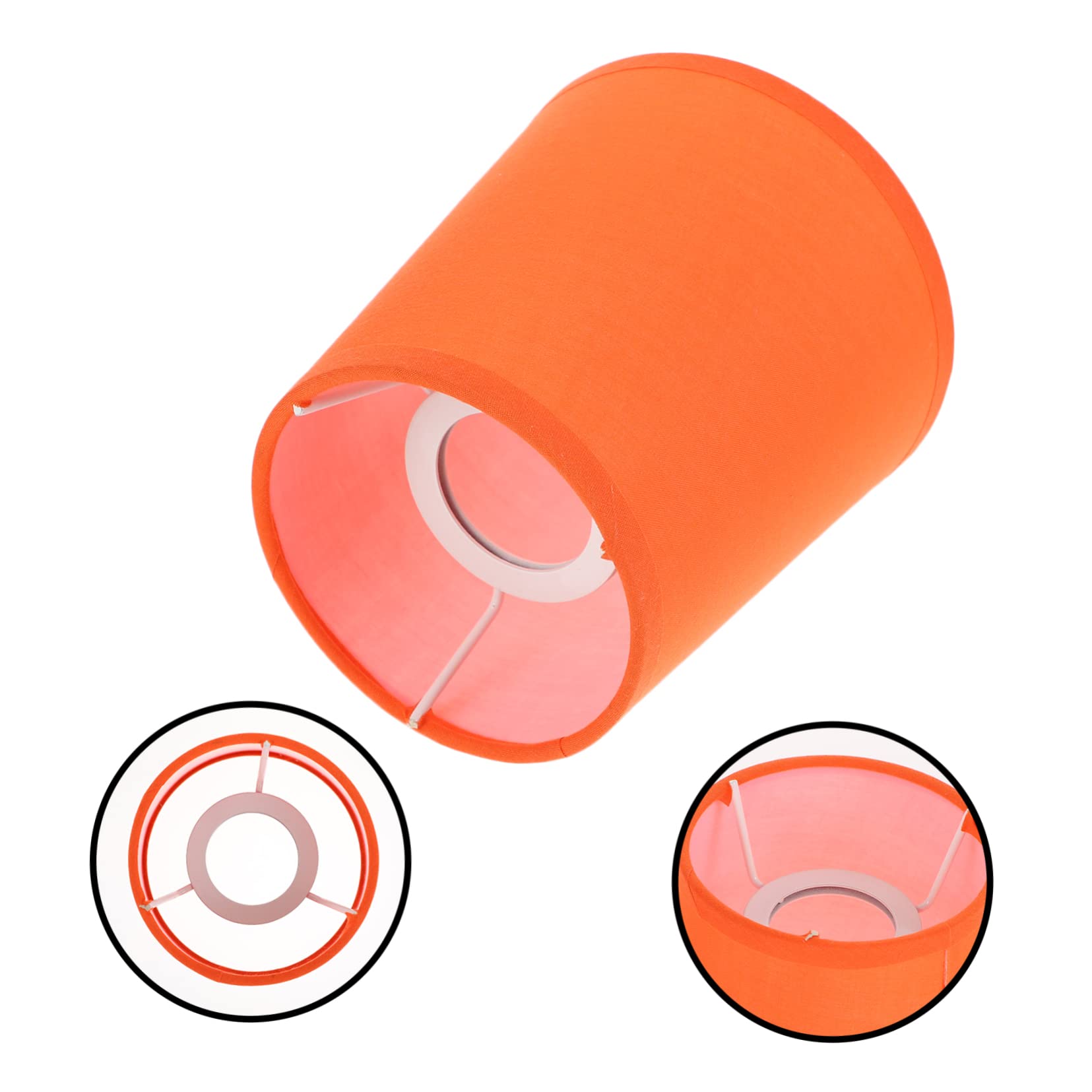 1Pc Orange Cloth Pendant Lamp Shade Simple Decorative Hanging Light Cover for Home Bedroom Living Room and Study - Image 3