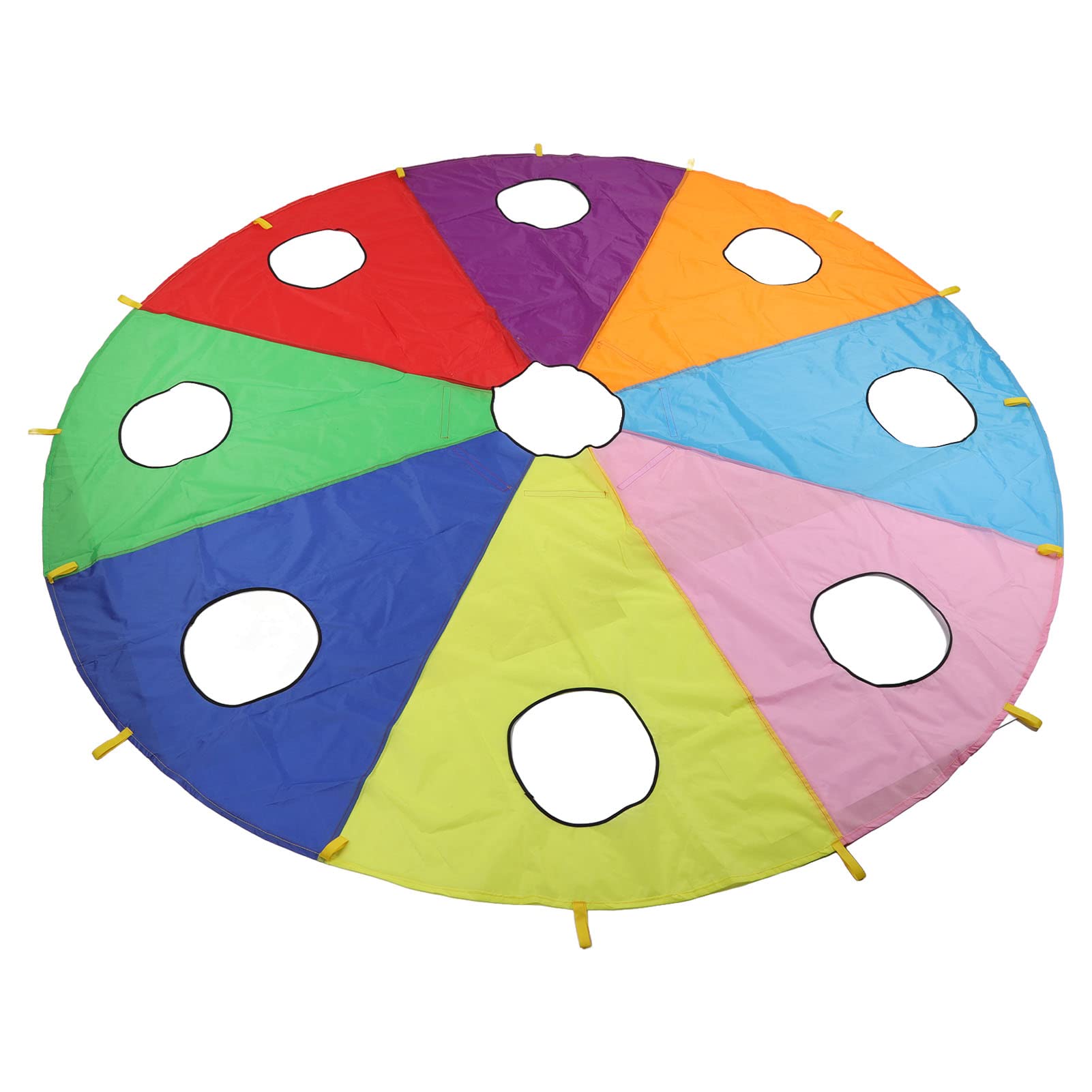 Umbrella Parachute Mole Game Promotes Cooperation Improves Ability 40 Small Strips Kids Outdoor Parachute Mole Game