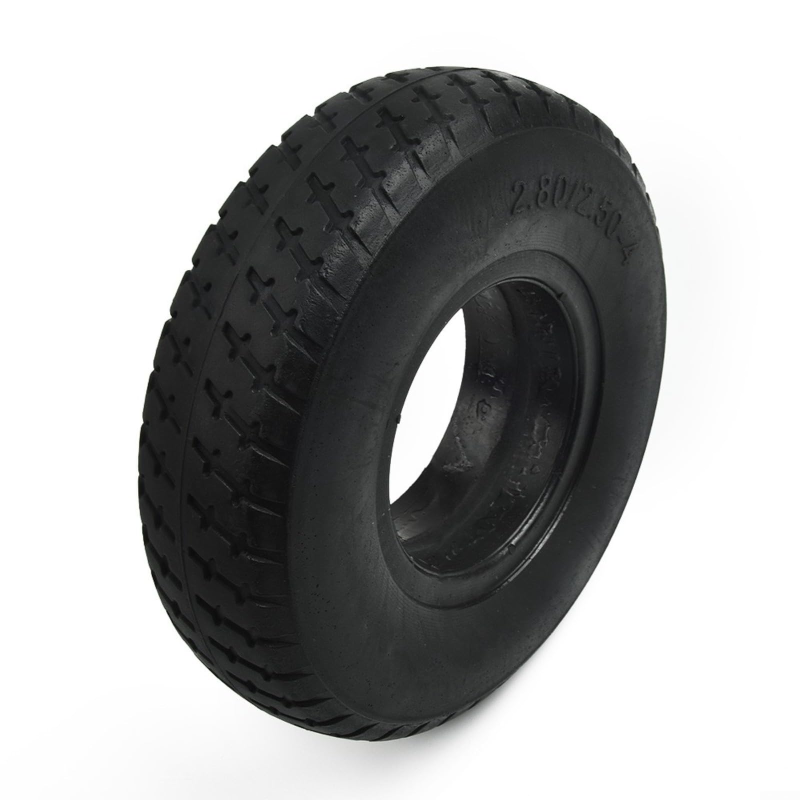 Pneu 2.80/2.50-4 polyuréthane plein noir de 220 mm pour scooter senior