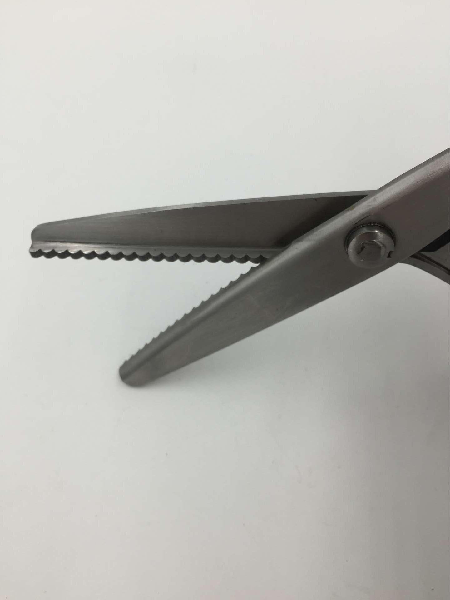 4mm - Pinking Shears Scissors Sewing Craft Upholstery Tailor Zig-Zag Tool For Thin Fabrics, Linings, Leather, Paper And Craft(wave 2)