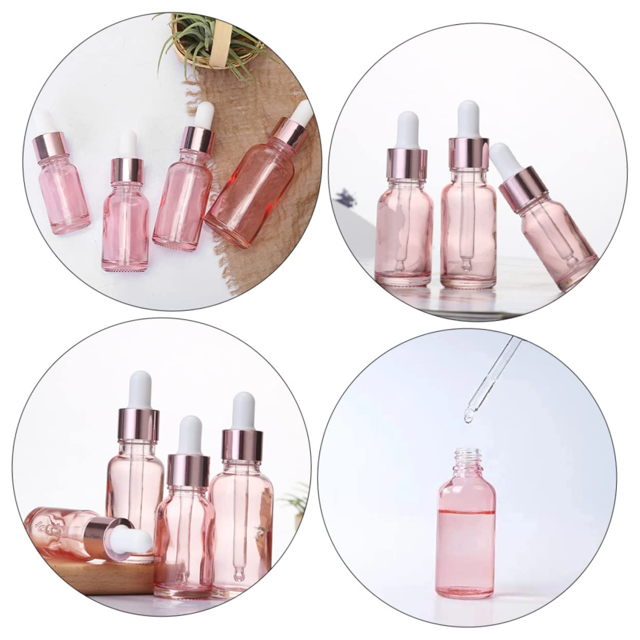 Didiseaon 30piezas Frascos Cuentagotas De Viaje Botellas De Vidrio Gotero Para Aceites Esenciales y Lociones