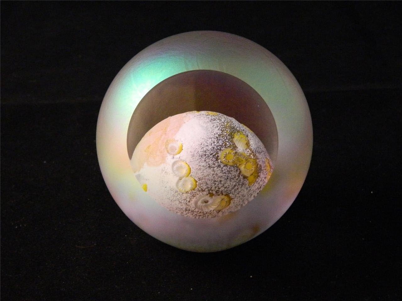 Glass Eye Studio Celestial Series Moon Lunar Paperweight
