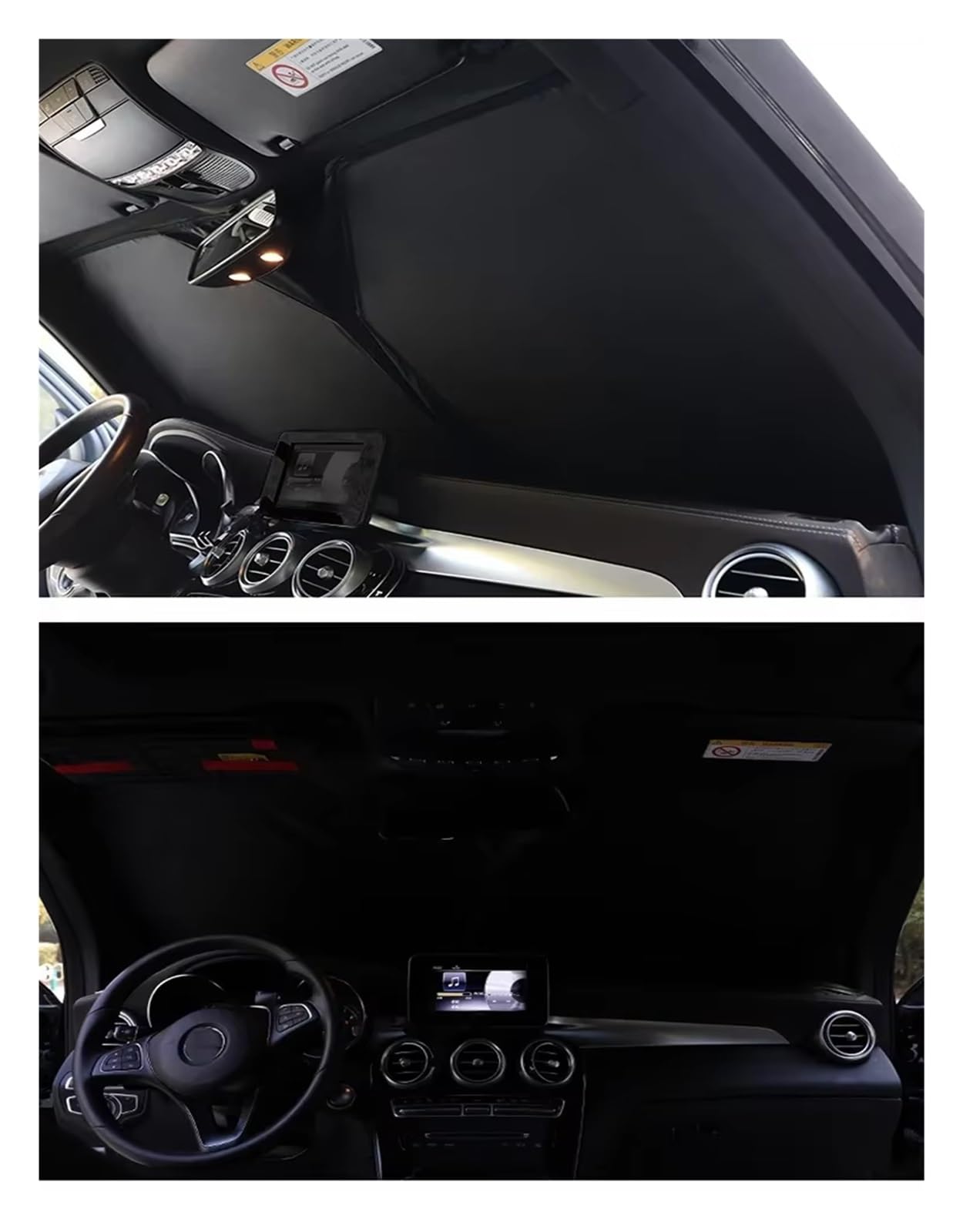 Kfz Outdoor Abdeckplane Für Vw Für Tiguan 1st Gen MK1 2007-2016 Magnetische Vorhang Mesh Frontscheibe Rahmen Vorhang Auto Fenster Sonnenschirm Autoscheiben Sonnenschutz(Front Windshield B)