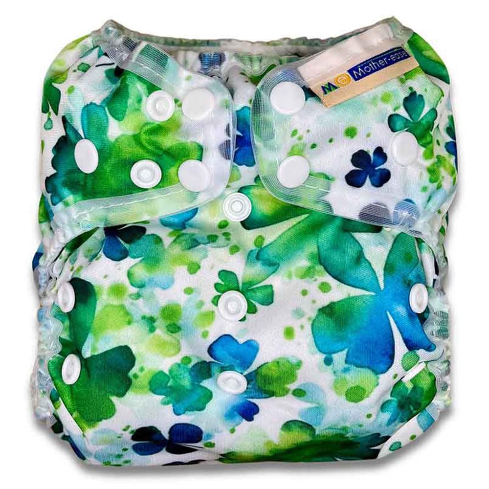Mother-ease Stay Dry Wizard Uno All-in-One Reusable Nappy, Ultra Slim, Waterproof, One Size, Unisex (Lucky Clover)