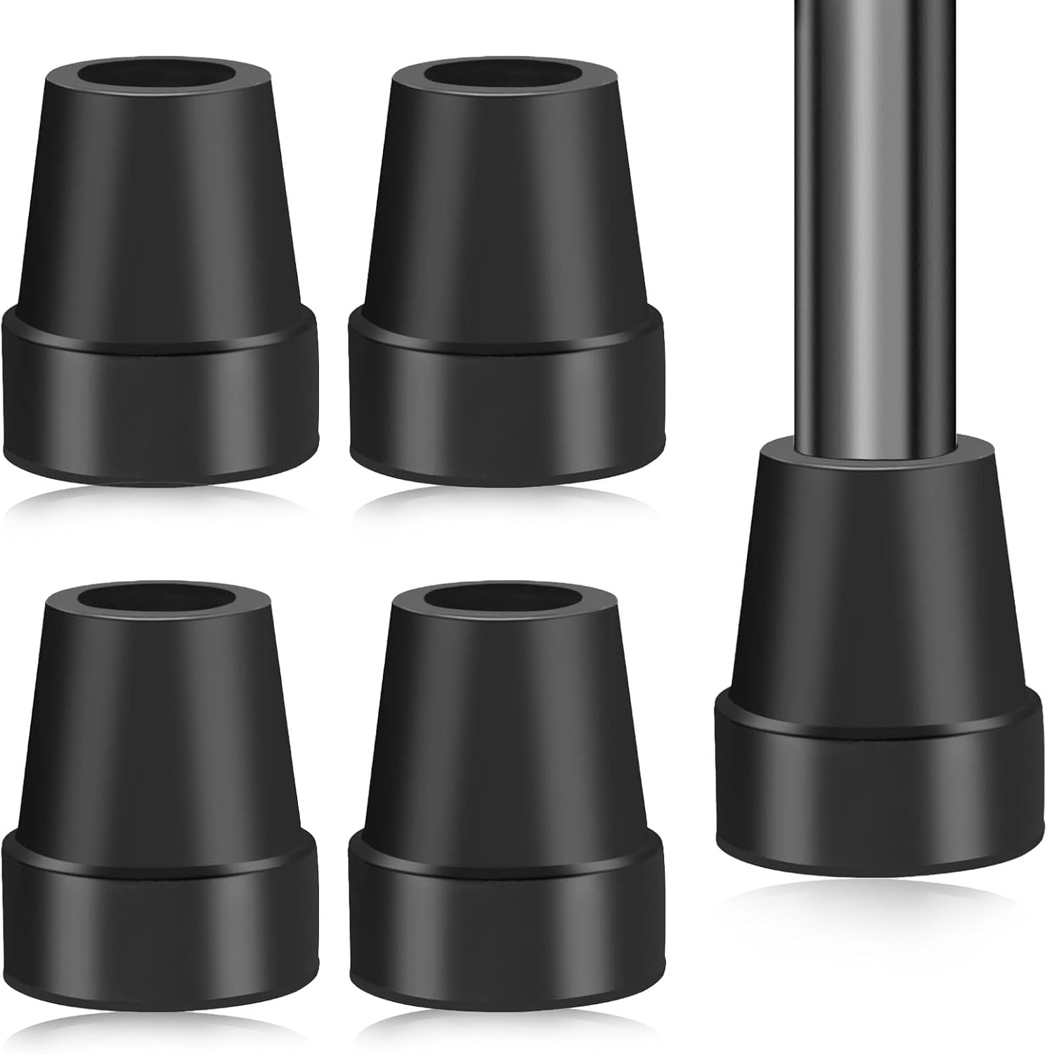 4 Pcs Walking Stick Rubber Ends for Ferrule,Rubber Walking Stick