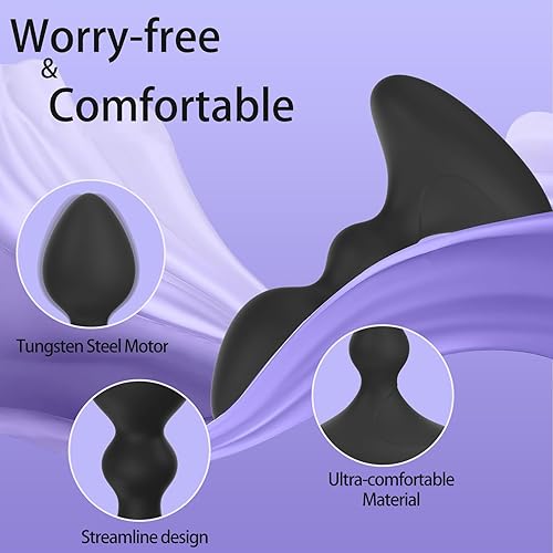 Miniatura 3 de Vibrador de enchufe anal, masajeador de próstata, juguetes masculinos, masturbador femenino de vibración de 10 frecuencias, control remoto y