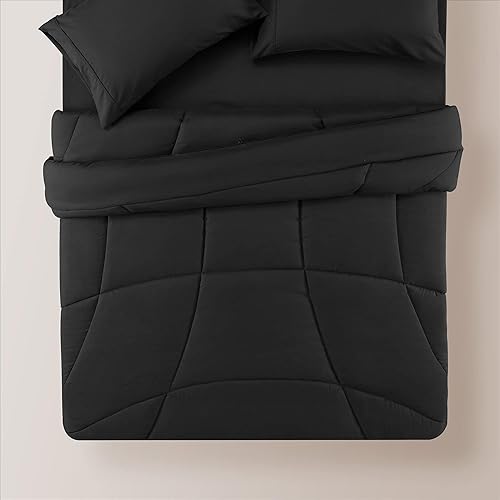 Miniatura 2 de SLEEP ZONE Edredón de cama tamaño matrimonial, edredón acolchado alternativo para todas las estaciones con 8 pestañas en las esquinas, lavable a