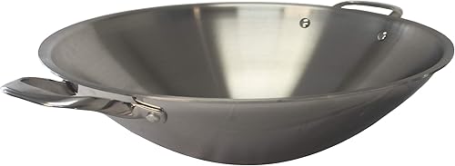 Miniatura 2 de SL-PA400A Wok de acero inoxidable de 16,5  con tapa (listo para inducción)