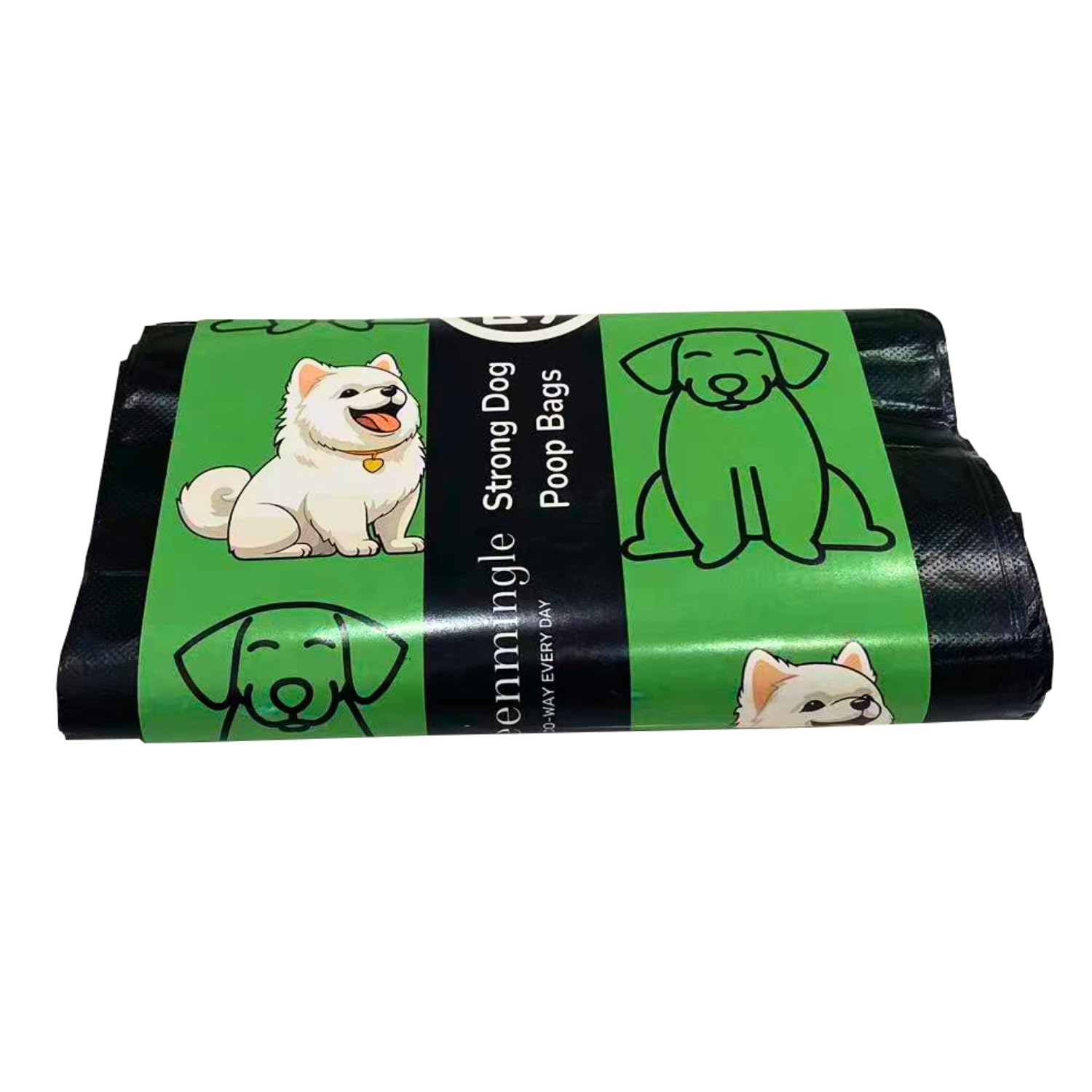GreenMingle Bolsas para caca de perro | Paquete de 200 | Bolsas para excrementos de perros 50% más resistentes y 25% más grandes con asas para atar | 100% a prueba de fugas | Bolsas para