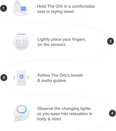 Miniatura 7 de Reflect Orb Use Biofeedback para ayudar con la relajación  Experiencia tangible calmante (estrés, ansiedad, bienestar de salud mental, sueño,