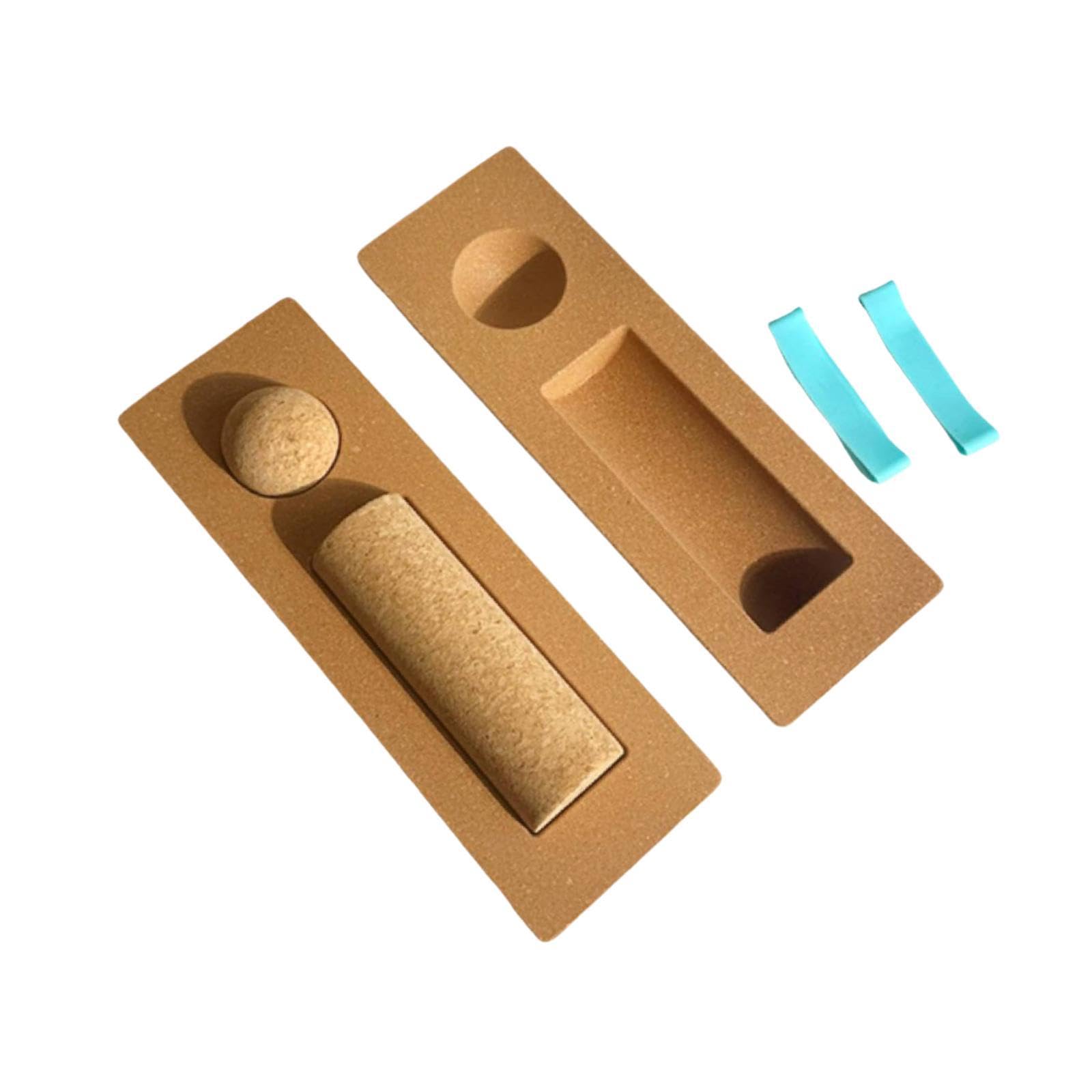 Balance Board Set Tavola Equilibrio Allenamento Roller Massaggio Ball Rafforzatore Piedi Materiale Silicone Funzione Antiscivolo Adatto Ad