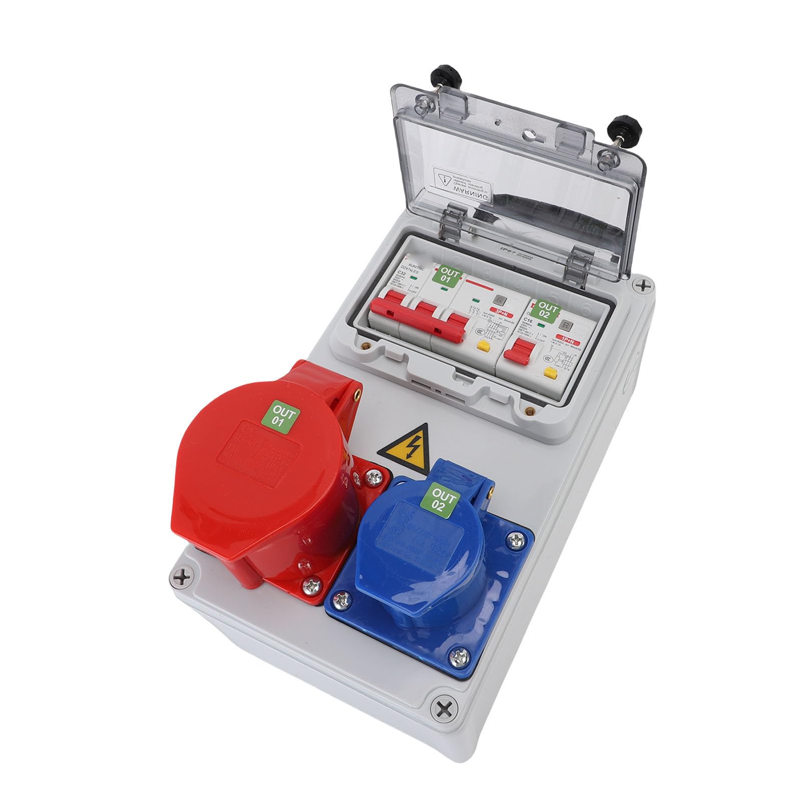 Scatola di distribuzione presa industriale portatile Scatola di presa elettrica portatile a prova di acqua 250x150x100mm per cantiere