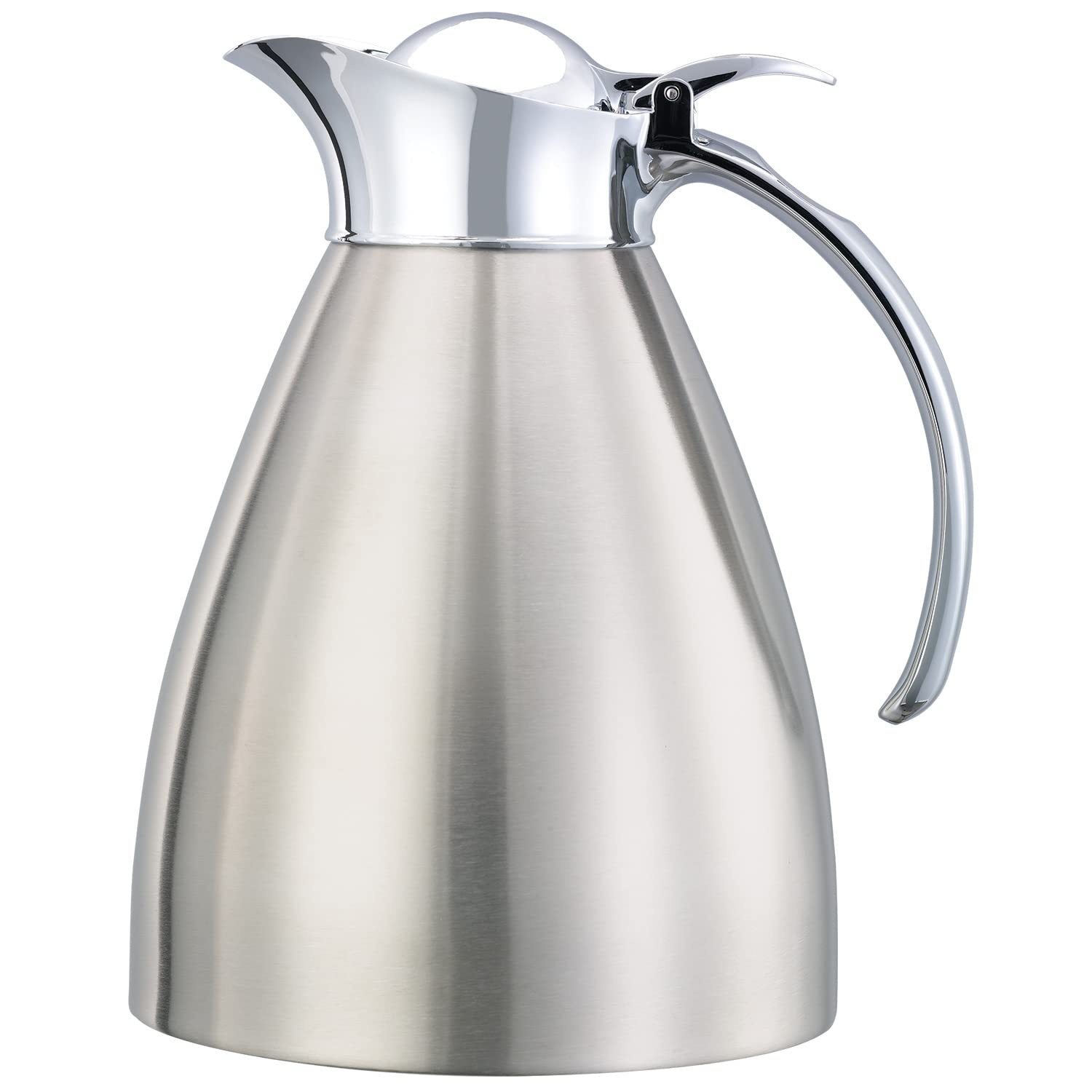 Marquette Carafe by Service Ideas – 33.8 Ounces, 33.8 fluid_ounces, Stainless Steel, Brushed, Model MAR10BS