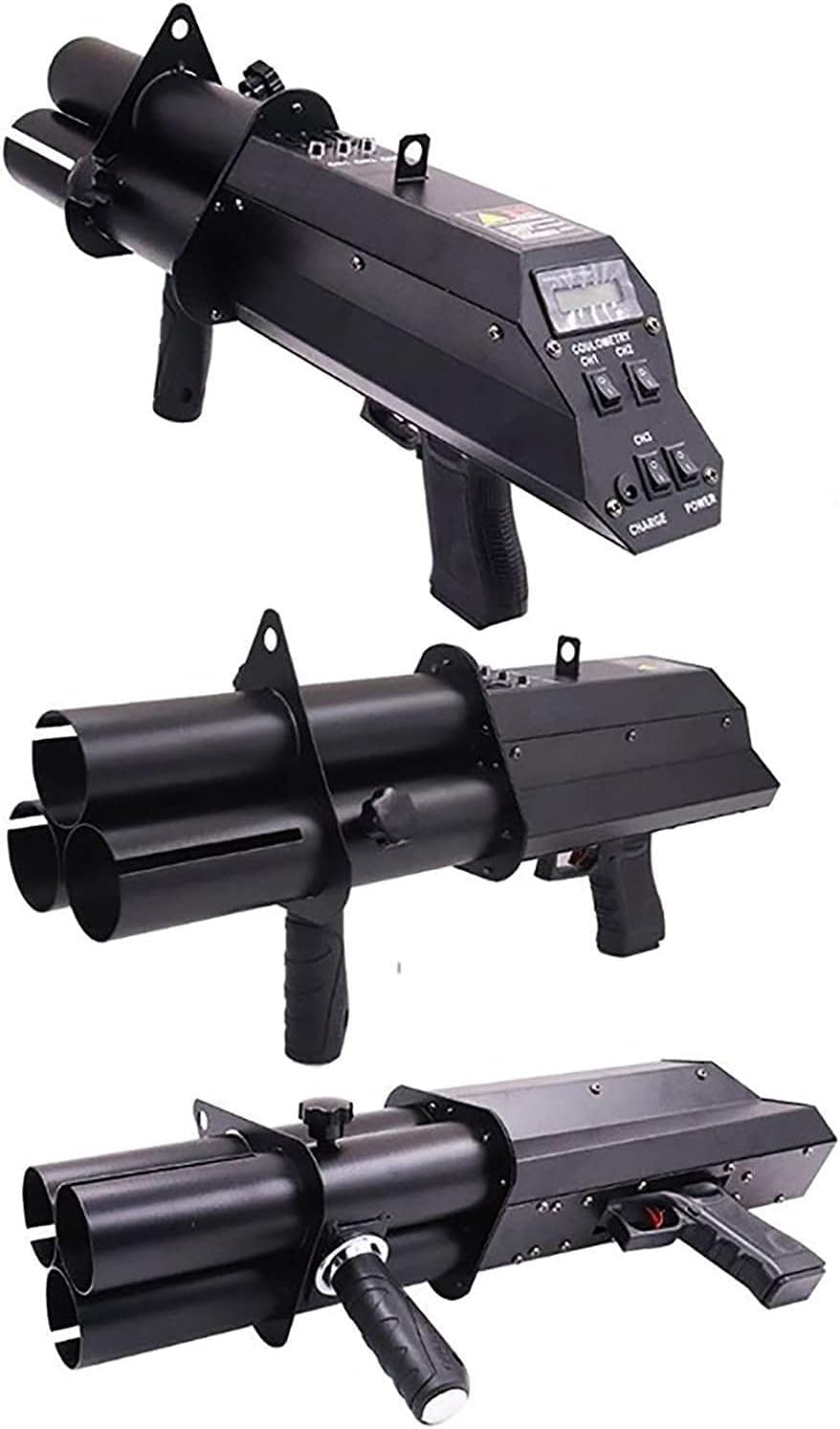 Cannone Elettrico per Coriandoli, Sparacoriandoli Professionale Cannone Elettronico Palcoscenico Portatile per Triplo Saluto per Matrimonio Natale