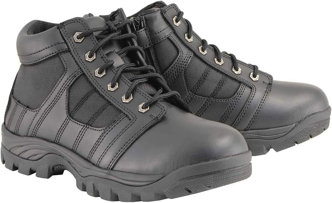 Milwaukee Leather MBM9131 Men’s Black Lace-Up Waterproof Swat Style-Tactical Motorcycle Shoes
