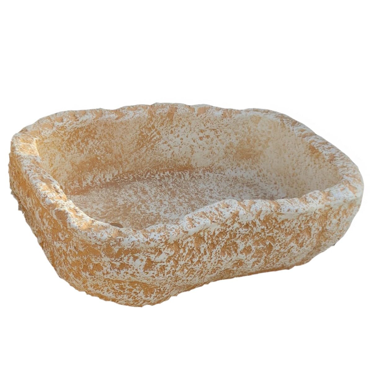 AnaParra Jardinera para Exterior, Pila Modelo Bebedero 58x37x14cm. Hormigón Piedra. Color: Ocre. Peso: 22Kg. Capacidad: 12l.