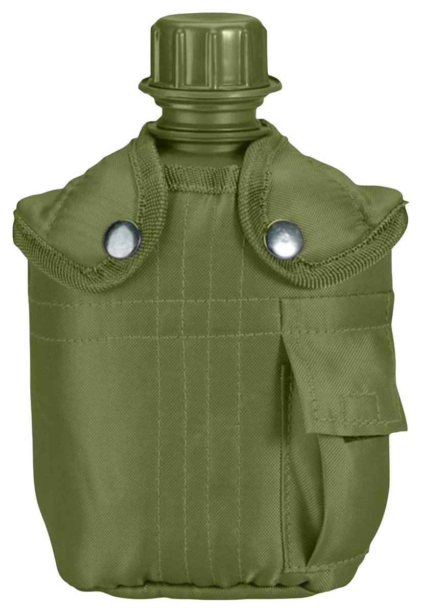 MILITARY WATER BOTTLE DRINKS CANTEEN AND BELT MOUNTED COVER