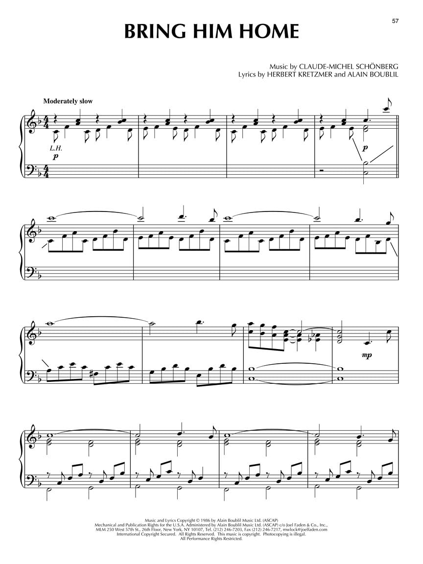 Les miserables piano: Updated Souvenier Edition (Piano Solos Olo Series)