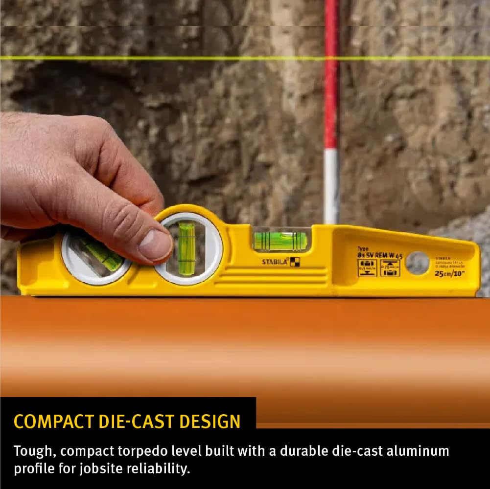 Stabila Torpedo Level - 10in Magnetic Level -5