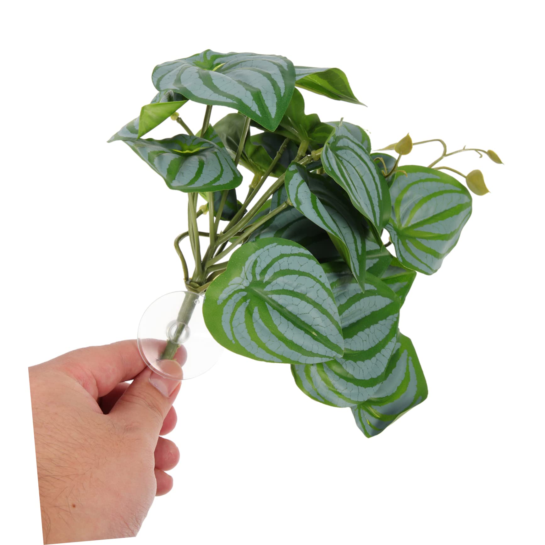 Happyyami 10kawałki Dekoracyjnych Sztucznych Roślin Do Terrarium Dla Gadów Realistyczne Liście Ozdoby Do Akwarium Dekoracje Dla Gadów Naturalny Wygląd