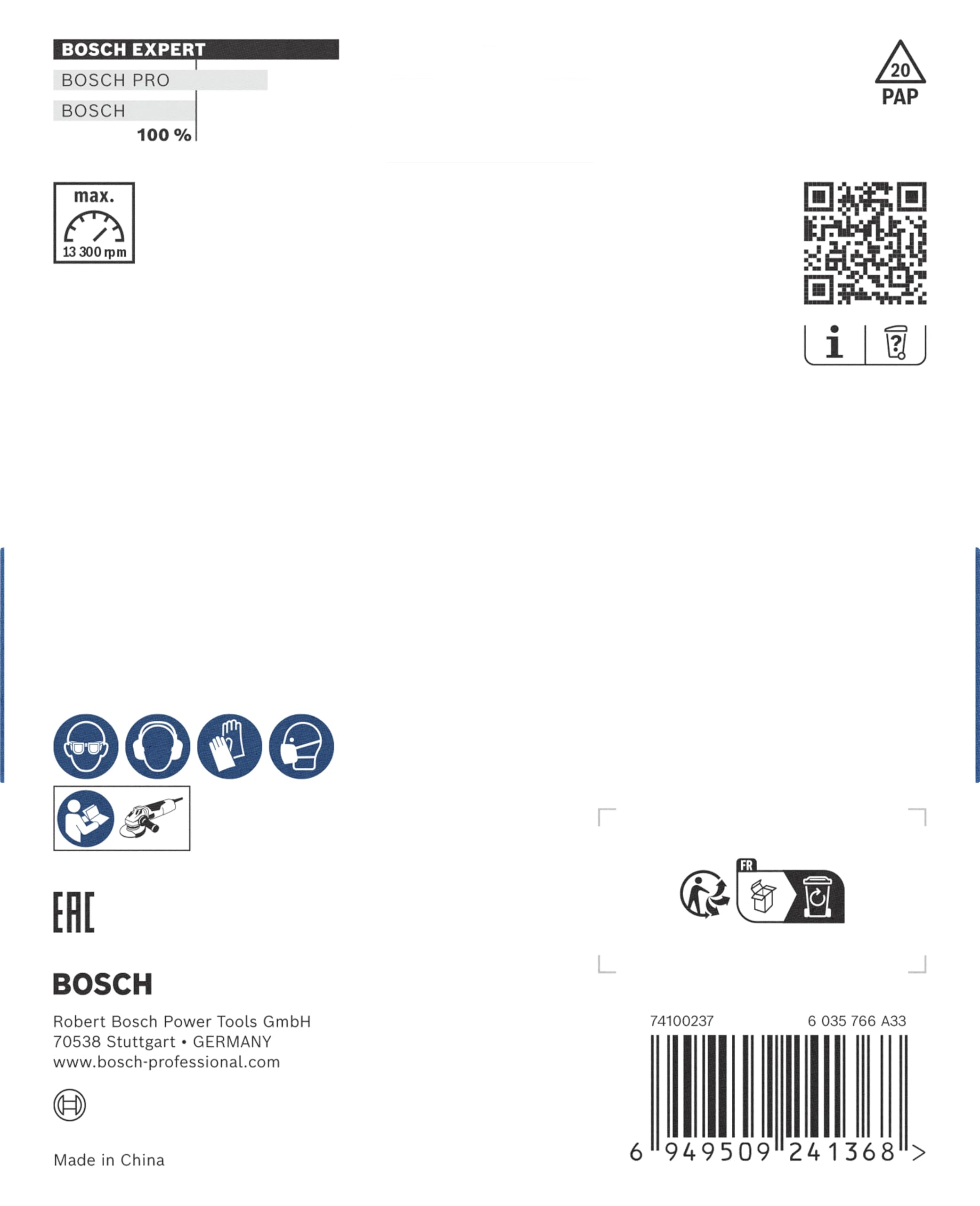 Bosch 1x Mola a tazza Carbide EXPERT Multi Material, a grana fine (per Vernice su legno, Legno duro, Ø 115 mm, fine, Professional Accessorio Smerigliatrice angolare piccola)