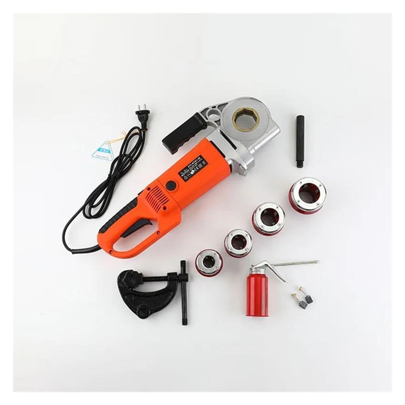 Utensile per filettare Tubi zincato Portatile con Piastra incernierata per Uso Domestico da 2300 W per Uso Fai-da-Te