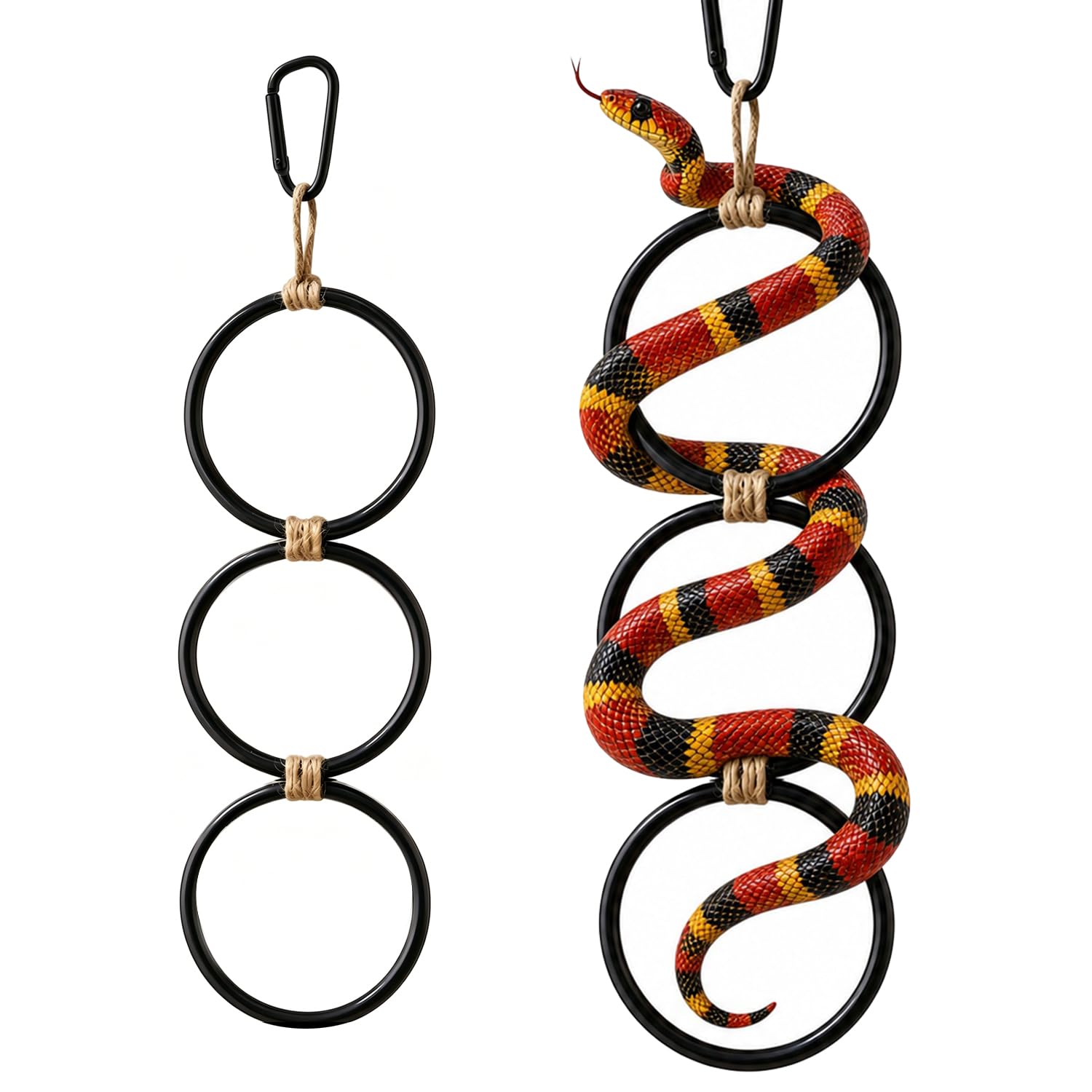 VLUNT Snake Climbing Rings Plastic Corn Snake Enrichment Chain