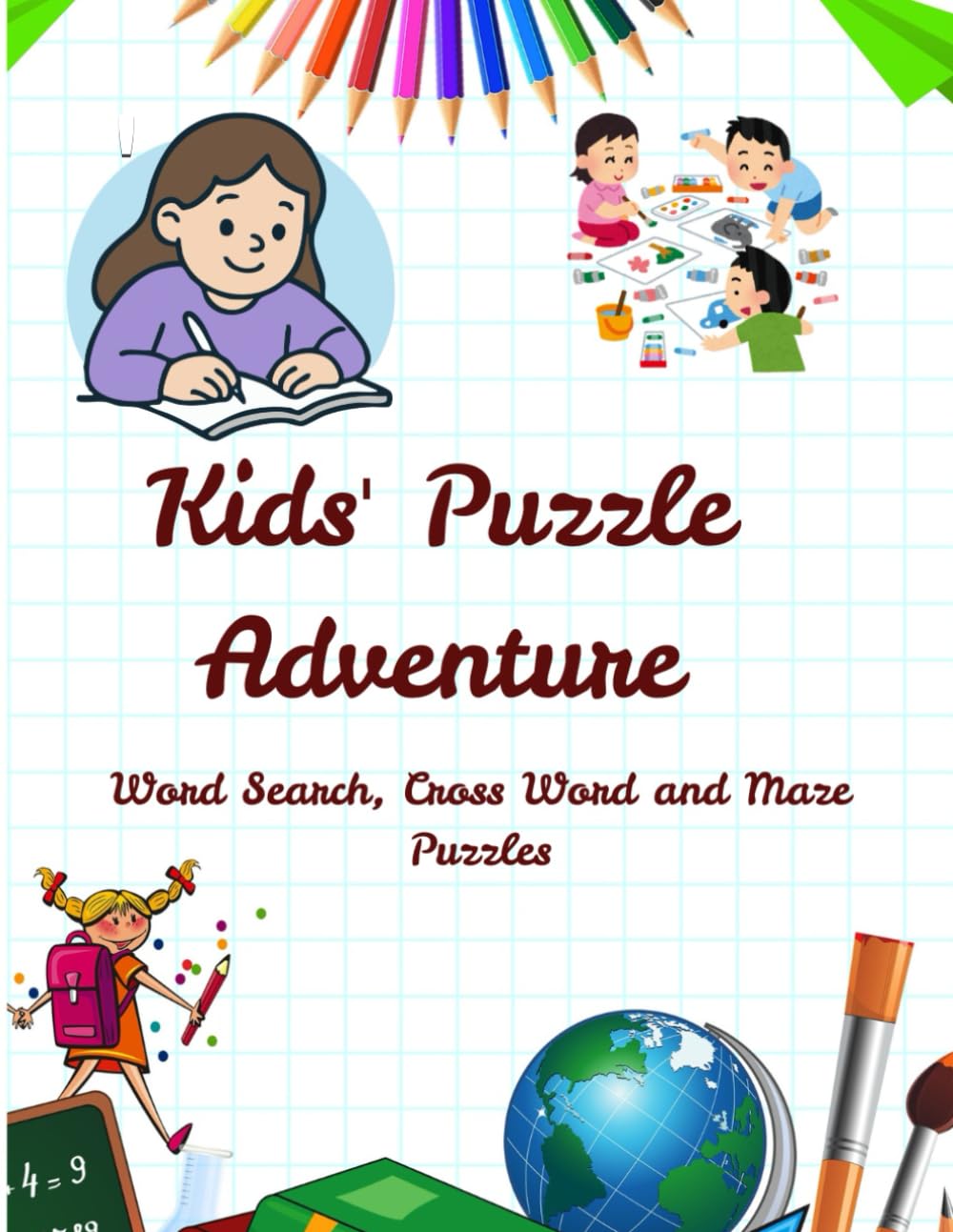 Kids' Puzzle Adventure: Word Search, Cross Word and Maze Puzzles