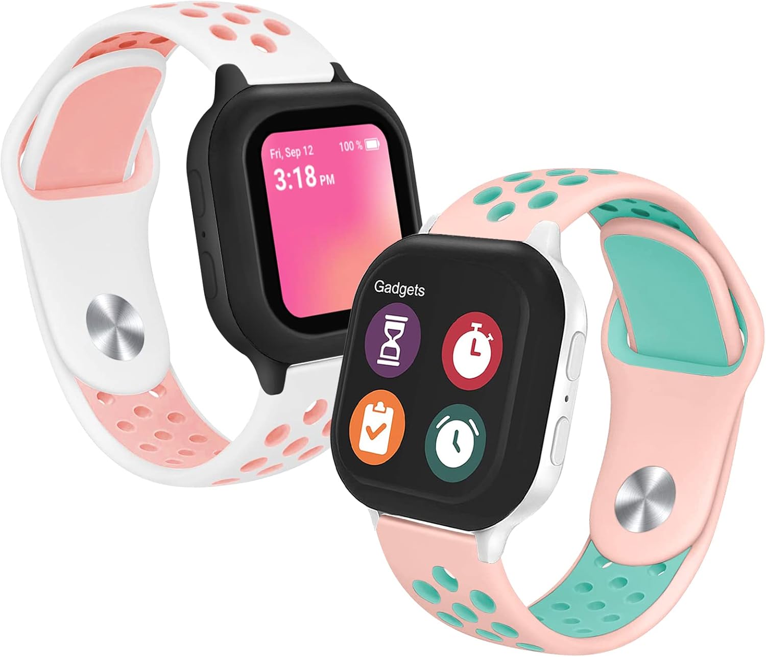 Compatible with Garmin Bounce, Garmin Bounce 2 Kids Watch Band, Breathable Soft Silicone Sport Strap for Kids Boys Girls