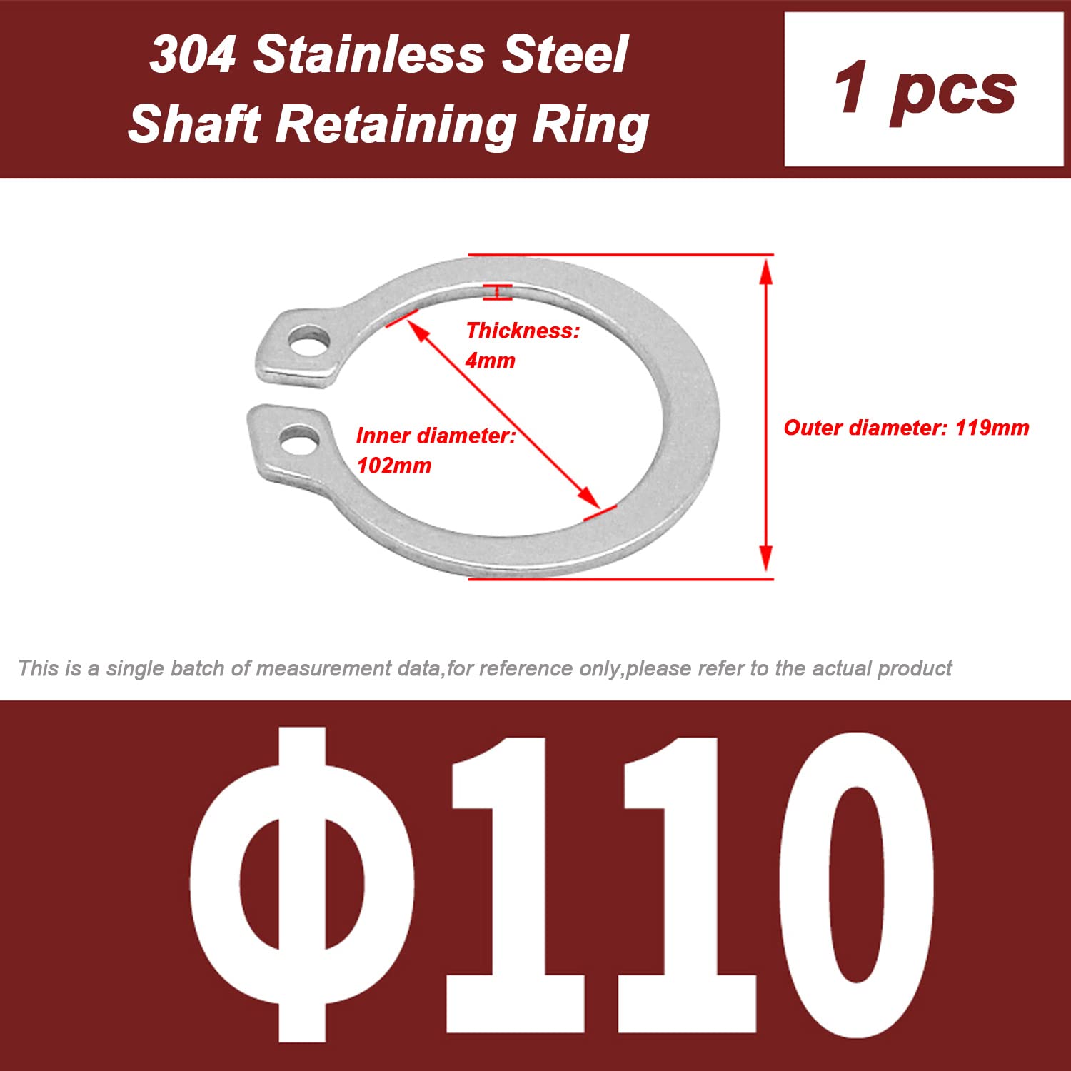 Simplex Round Retaining Rings 304 Stainless Steel Circlips Uxcell 335-Piece External Retaining Ring ...