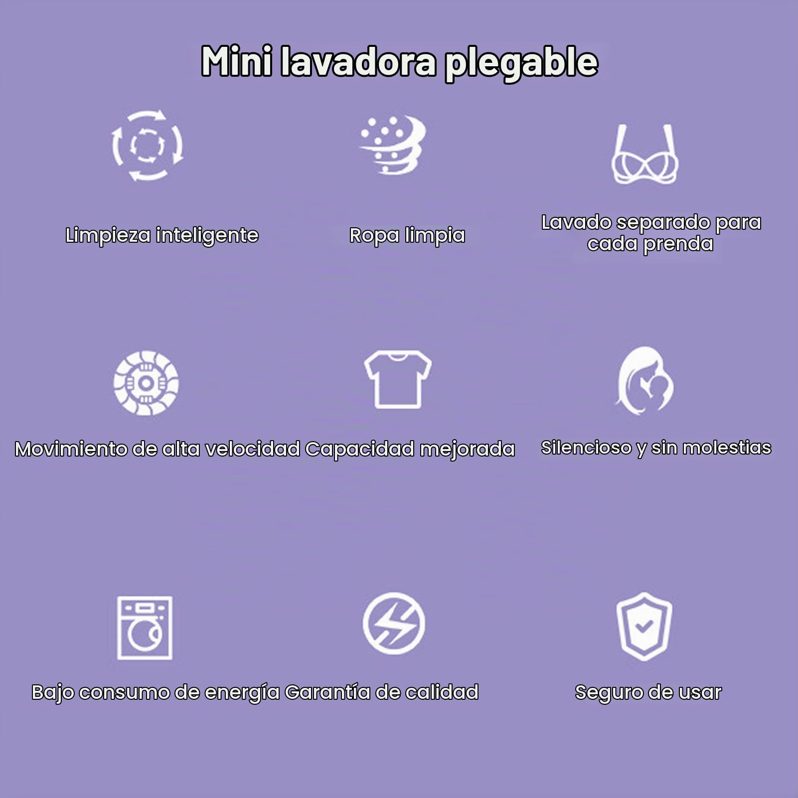 Lavadora Portátil, Mini Lavadora Plegable de Gran Capacidad de 11 Litros, Limpieza Profunda para Ropa Interior, Calcetines, Ropa de bebé, Toallas, para Apartamentos de Viaje en