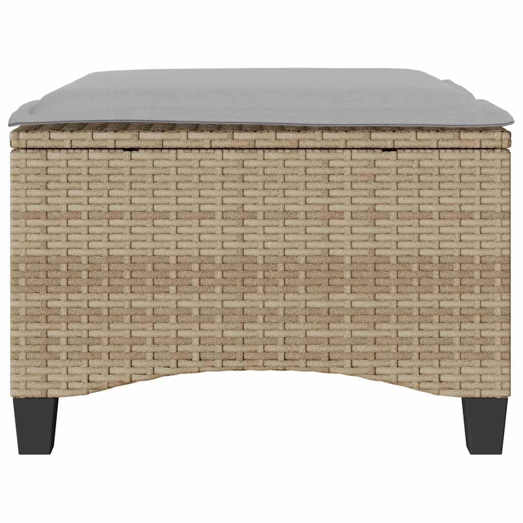 Taboret ogrodowy z poduszką 2 szt. beżowy 55 x 55 x 36 cm