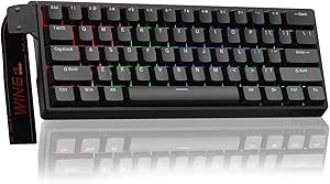 AULA WIN60 HE Mechanical Gaming Keyboard Wired,Hall Effect Magnetic Switches,Adjustable Actuation Rapid Trigger,8K Polling Rate,RGB Backlight,60% Percent Keyboard for Mac/Win (BLACK)